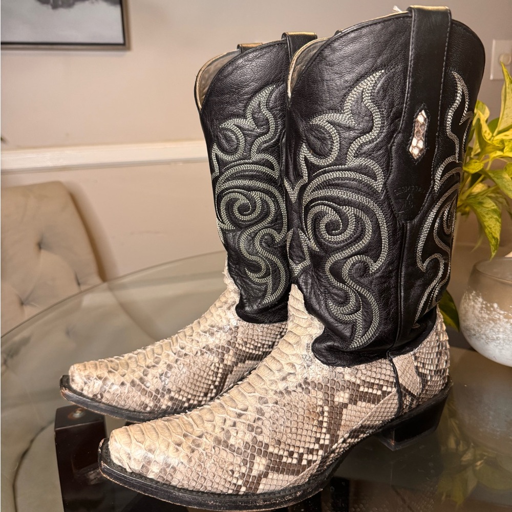 Los Altos Python Cowboy Boots - Picture 2 of 6